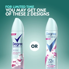 Degree Antiperspirant Deodorant For Women White Flowers and Lychee Dry Spray 3.8 oz