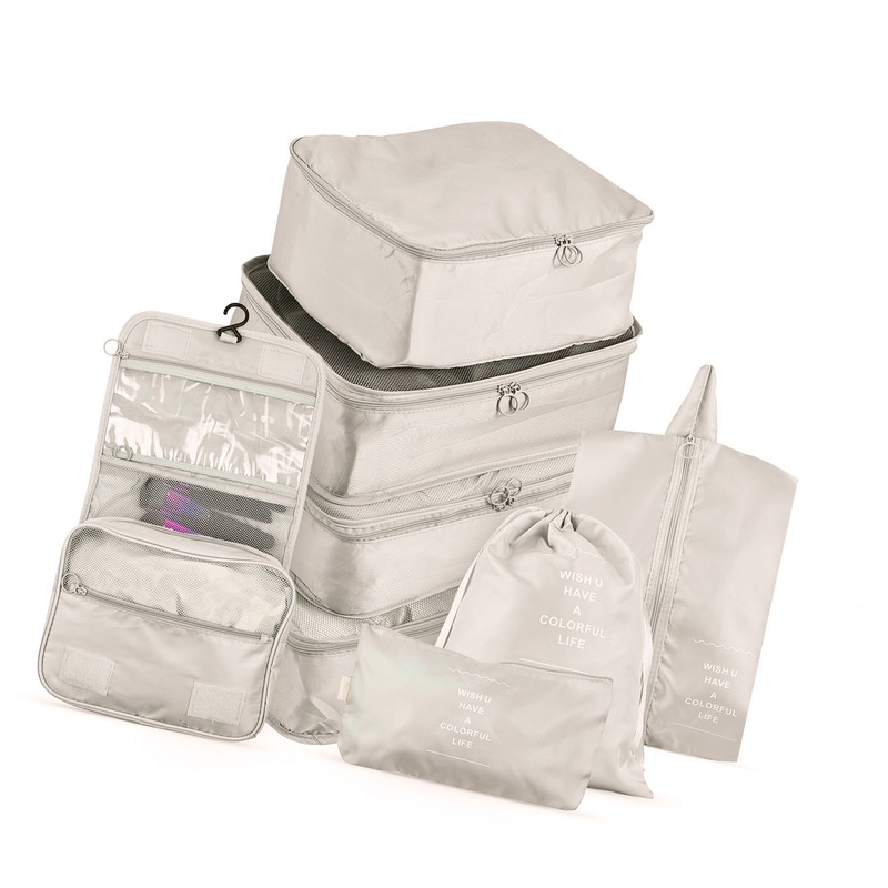 Storage Bags 8PCS Set Travel Suitcase Packing Set Storage Cases