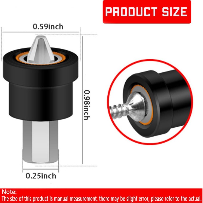 5pcs Premium Magnetic Drywall Screw Setter - PH2 Bits for