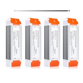 LEDMO Dimmable LED Driver 12V DC 60W Triac Dimmable Transformer 4Pack | Quiet Operation, Universal Regulated, AC 100-140V to DC 12V Isolation Protecti