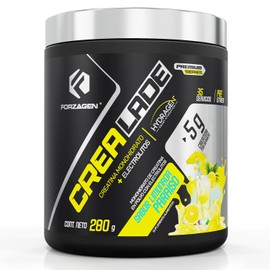 Forzagen | Crea-Lade Creatina Saborizada | Creatina Monohidrato 100% | 5 g por Servicio | 35 Servicios | Sabor Limonada Paraíso | Pre-Entrenamiento | Incrementa Fuerza y Rendimiento | 280 g