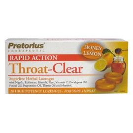Pretorius Honey & Lemon Throat-Clear Lozenges 20 Pack