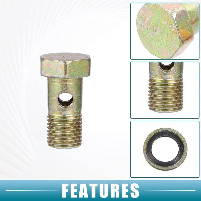 A ABSOPRO Banjo Bolt M10x1 8mm Banjo Hose Barb Bolt