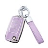 Flensent Key Fob Cover with Keychain for VW Tiguan Touareg