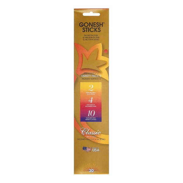 Gonesh Incense Sticks Classic Variety 2 (2,4,10), 30 Piece