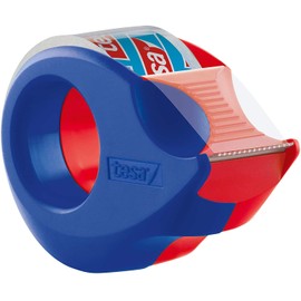 tesa 2x 57858 Mini Hand Dispenser Clear (Pack of 2), Blue/Red