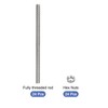 sourcing map 24 Pack M6 x 200mm Fully Threaded Rod