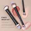 Piezas Brochas Maquillaje Profesional Doble Punta Aluminio Juego Multifuncional Estuche