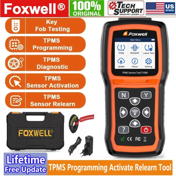 FOXWELL T1000 Activate Programming Diagnostic Tool TPMS Programmer Tires Sensors