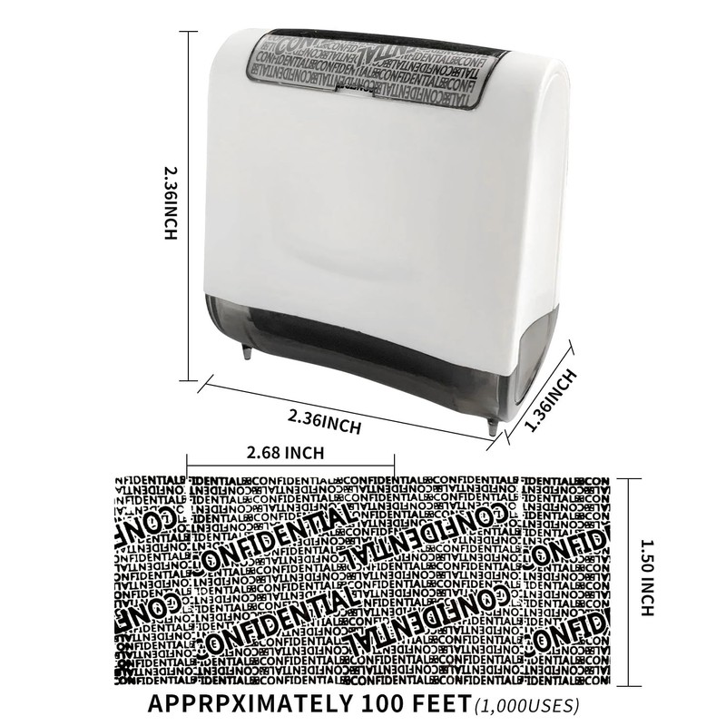 ArtBeek Identity Theft Protection Roller Stamp, 2 Pack Roller Address
