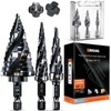 Four Spiral Flute Step Drill Bit for Metal,M35 Cobalt Unibit