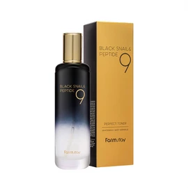 farm stay [Farm Stay] Black Snail & Peptide 9 Perfect Toner 120ml / [팜스테이] 블랙 스네일 & 펩타이드9 퍼펙트 토너 120ml