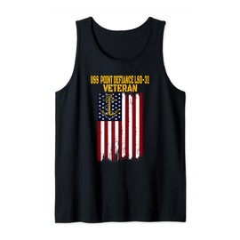 USS Point Defiance LSD-31 Dock Landing Ship Veterans Day Tank Top