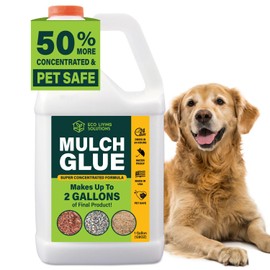 ECO LIVING SOLUTIONS Mulch Glue for Landscaping - Rock & Gravel Binder | Spray Glue for Paver Sealer | Landscape Glue for Mulch & Pebbles | Pet Safe & Plant Safe - 1 Gallon