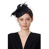 BABEYOND Fascinator Hat Veil Feather Fascinators Hair Clip Tea Party