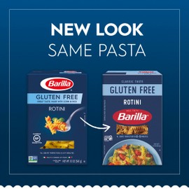 Barilla Gluten Free Rotini, 12 Ounce (Pack of 8) - Non-GMO Gluten Free Pasta Made with Blend of Corn & Rice - Vegan