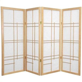 4 ft. Short Eudes Shoji Screen - Natural - 4 Panels