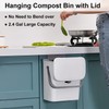 LALASTAR Small Trash Can with Lid, Kitchen Compost Bin for