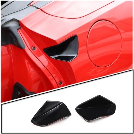 cartiangous 2pcs ABS Door Handle Bowl Trim Cover Fit For Corvette C7 2014-2019 Gloss Black