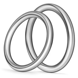 LEBATSION - 6 hebillas de metal para juntas tóricas soldadas sin costuras para manualidades, hebillas de bolsas, bolsas, correas de perro, accesorios de equipaje para bolso (plata, 1-1/2 pulgadas)