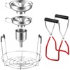 Stainless Steel Canning Funnel Set, Jar Funnel Lifter with Grip