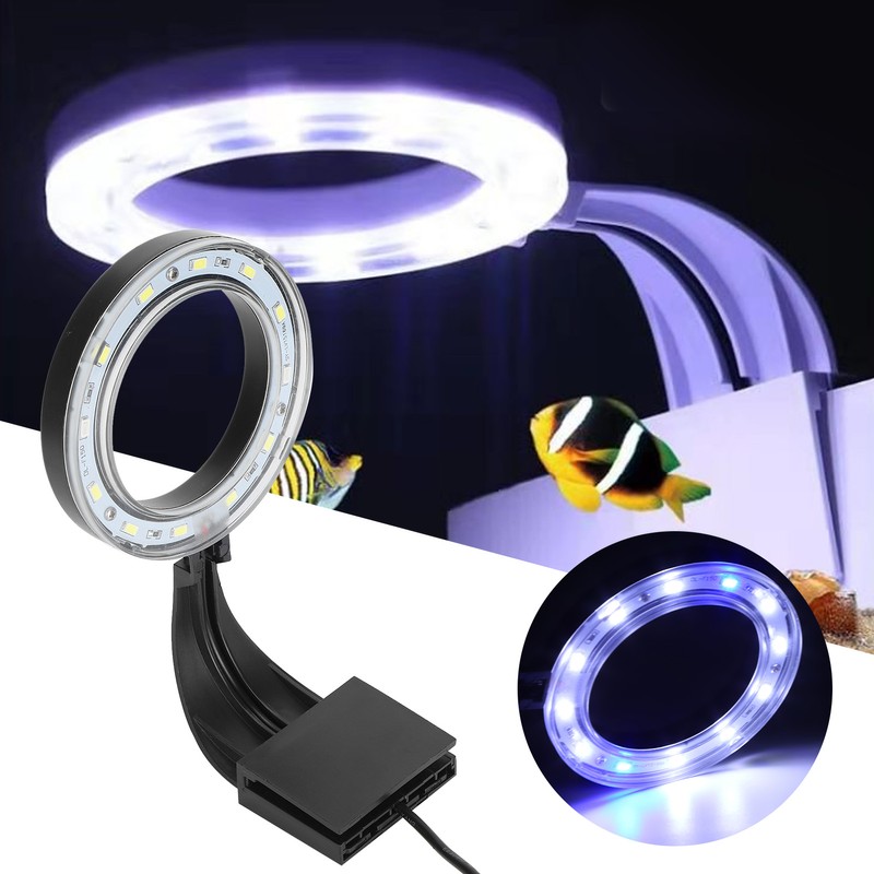 110‑240V Waterproof Aquarium Ring Clip Lamp LED Fish Tank Light