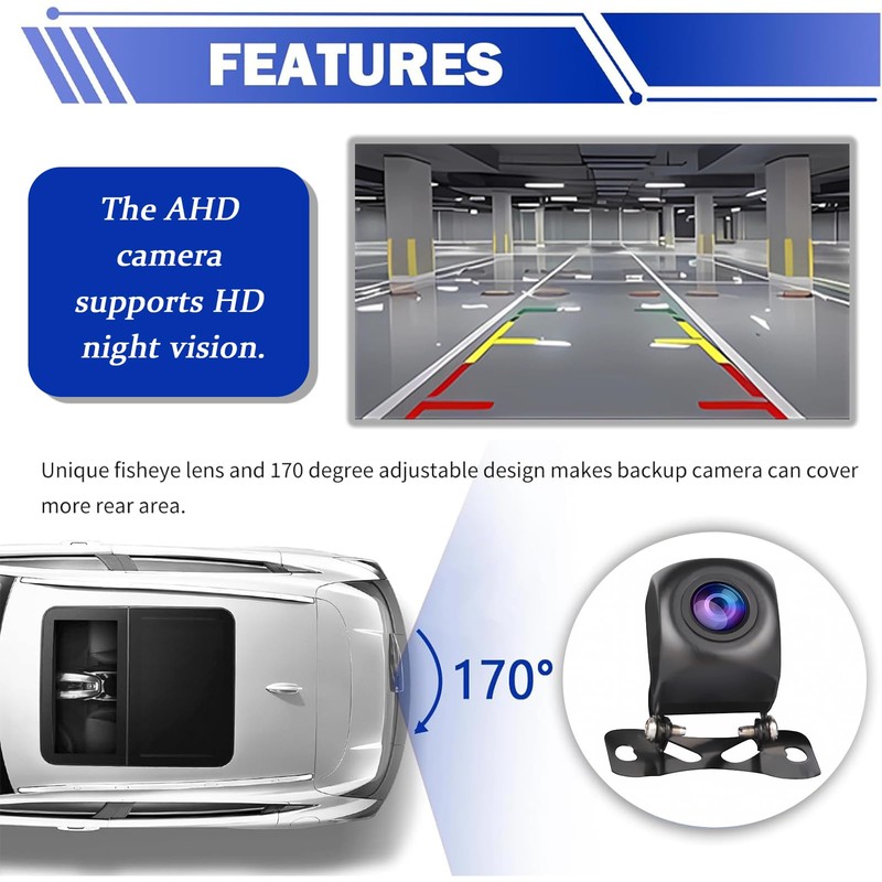 Backup Camera Car AHD Reversing Camera Compatible with Kttcorlp Radios,