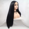 AFBeauty Black Lace Front Wig for Women Synthetic Long Straight