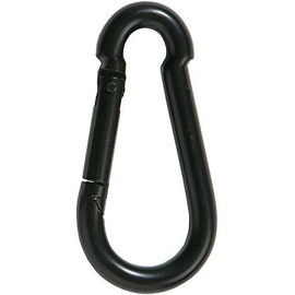 10 Pcs SBS Fire fighters Carabiner 8 x 80mm Steel Black Carbine DIN 5299
