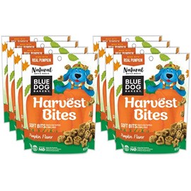 Blue Dog Bakery Harvest Bites, Pumpkin Flavor, 5 Ounces (Pack of 8)