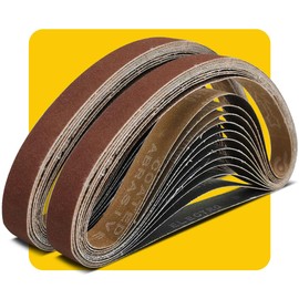 1/2 x 18 Inch 150 Grit Sanding Belt | Premium Aluminum Oxide Sanding Belt | Premium Sander Sandpaper – 24 Pack