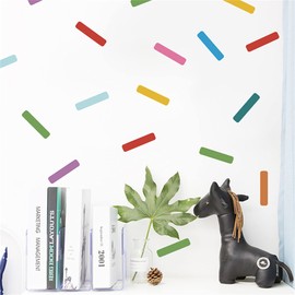 ROFARSO 147 Colorful Sprinkle Confetti Wall Decals Mini Peel and Stick Wall Stickers DIY Decoration for Kids Baby Removable Home Decor for Nursery Bedroom Living Room Playing Room