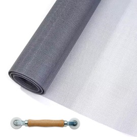 MAISHI Windows Screen and Screen Door Replacement Kit –Gray,36in × 86in with Spline Roller & for Windows, Doors, Patios & Sliding Screen Doors – DIY Adjustable Fiberglass Screen Repair Kit