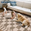 GarveeHome 2×6 Kitchen Runner Rug Non Slip Brown Checkered Rug,Washable