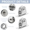 ZcrPrn Washing Line Pulley, Pulley Wheel, 2 Pcs Washing Line
