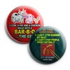 Creanoso Funny Barbecue Sayings Button Pins (1-Set X 10 Buttons)