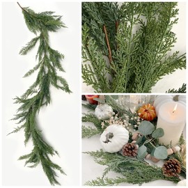 Cedar Garland, Cypress Garland, Pine Garland, Christmas Evergreen Garland, Mantel Garland, Railing Garland