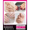 Cexovo Pack of 600 Short Almond Nail Tips, Artificial Nail