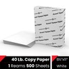 Accent Opaque White Printer Paper, 8.5” x 11” 40lb Bond/100lb