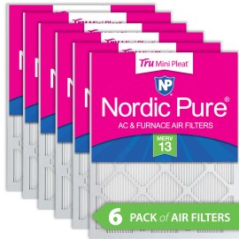 Nordic Pure 24x30x1 Nordic Pure Tru Mini Pleat MERV 13 AC Furnace Air Filters 6 Pack