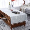 ZMNSZBD Linen Tassel Coffee Table Tablecloth Living Room Rectangular Tablecloth