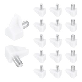 uxcell 45 Pcs White Shelf Support Pegs, 5mm Cabinet Shelf Pins, Shelf Clips Holder Bracket for Cabinets Kitchen Furniture Book Shelves Cupboard