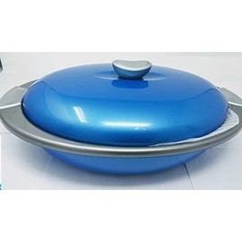 InDit Eleganza 2400mL Glass Lid Thermoware Casserole Hot Pot Food Warmer/Cooler, 2.4-Liter, Color may vary