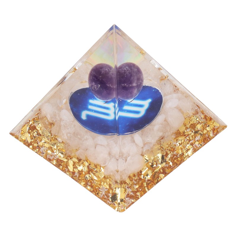 Constellation Pyramid Stone for Positive Energy Reduce Stress Chakra Resin