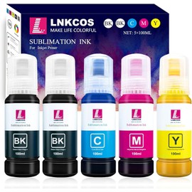 LNKCOS 500ML Sublimation Ink Compatible for EcoTank ET-2400 ET-2800 ET-2803 ET-2840 ET-2720 ET-2750 ET-2760 ET-2850 ET-3830 ET-3850 ET-2820 ET-4800 ET-4850 ET-15000 (ICC-Free/Syringe-Free)