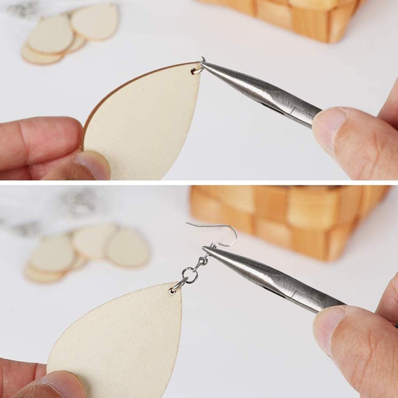 NYCEMAKEUP 70 Pcs/Set Unfinished Wooden Earrings Blanks Jewelry Pendants Making
