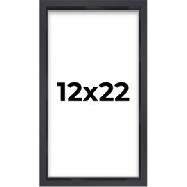 12x22 Shadow Box Frame Contemporary Black | 3/4" Depth of Usable Space| Interior Size 12x22 or 22x12 Inches| UV Resistant Acrylic, Acid-Free Backing, Wall Hangers | Made in USA
