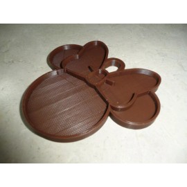 MINNIE MOUSE THEMED FACE EARS SHAPE BROWN CHRISTMAS ORNAMENT MADE IN USA PR4876