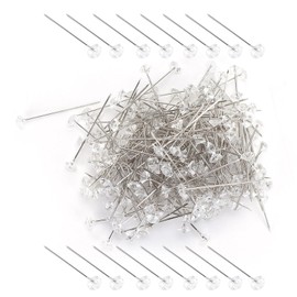 TOPINCN 200 Alfileres de Cabeza de Diamante de Cristal, Alfileres de Ramo, Corsajes de Costura, Alfileres de Flores, Alfileres de Diamantes de Imitación Florales, Alfileres Decorativos