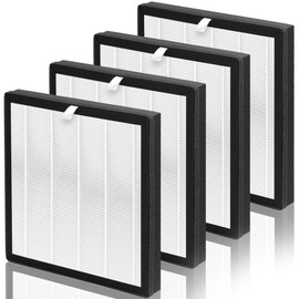 Nisreen 4-Pack H13 HEPA Replacement Filter - Compatible with AMEIFU G3 Air Purifier (Sferf-30) and VEWIOR A3 Air Purifier, 3-IN-1 High-Efficiency Filtration